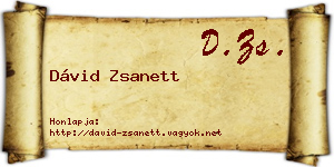Dávid Zsanett névjegykártya