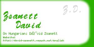 zsanett david business card